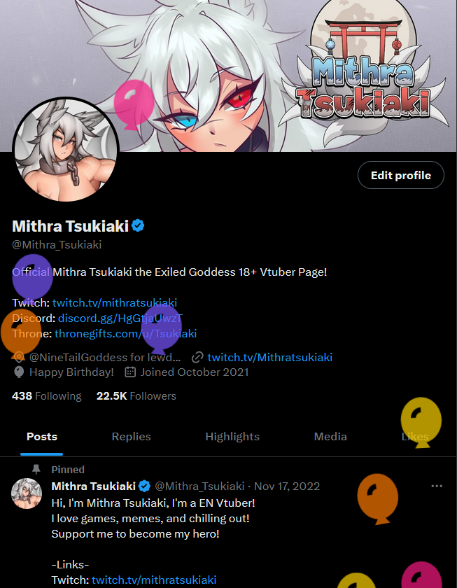 Mithra_Tsukiaki's tweet photo. Yes it's true, the balloons have come to attack me. I shall retaliate with snuggles and hugs for everyone! 
HAPPY HALLOWEEN TO ALL OF YOU! https://t.co/k95DhWCNWs
