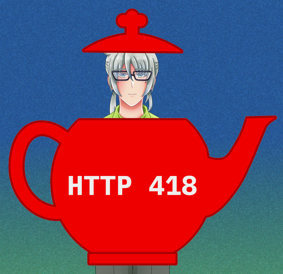PenbuVT's tweet photo. HTTP 418: I'm a teapot. #Halloween #HTTP418 #MemedPenbu https://t.co/YBbwVvYLcM