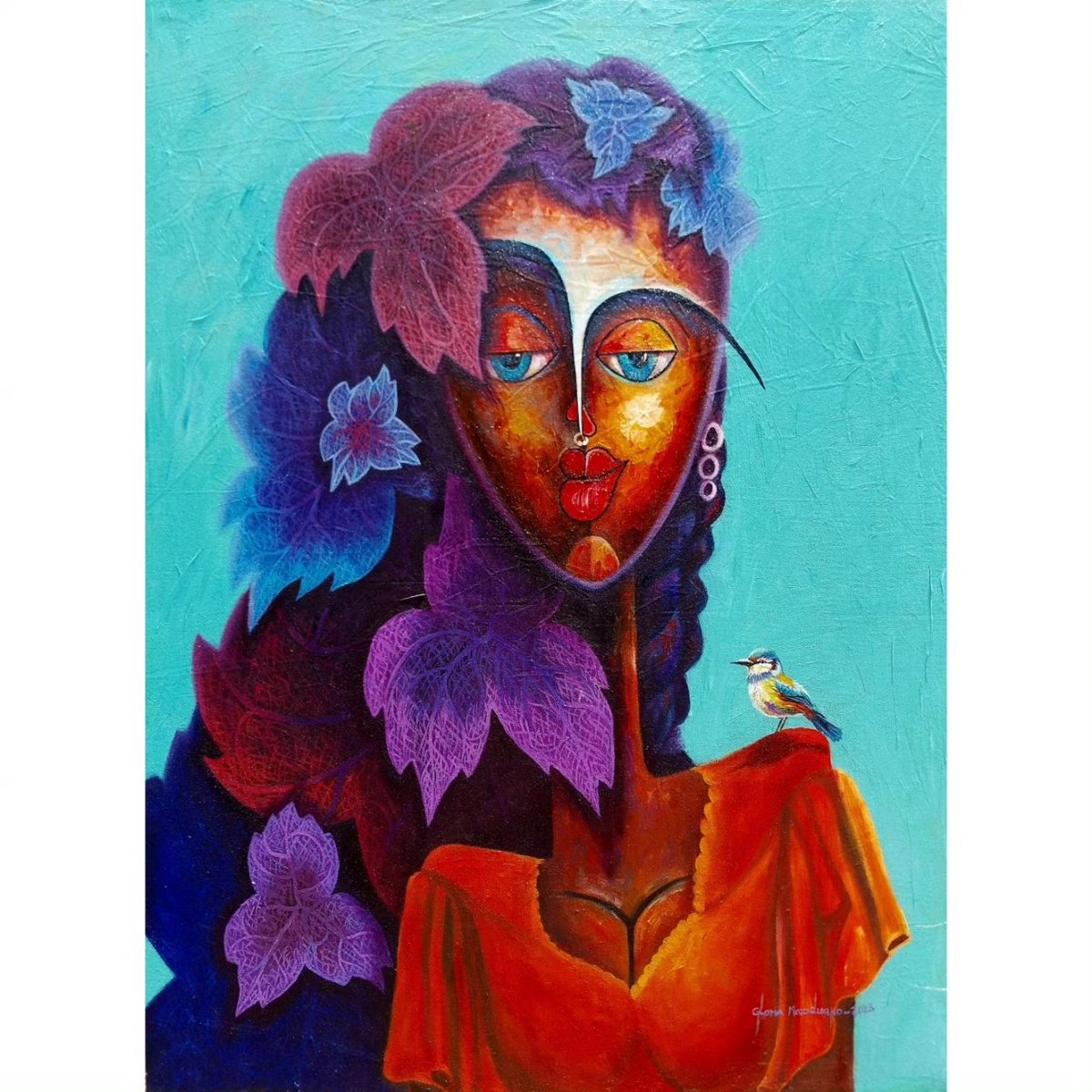 With self
Mixed media
'76 by 106'
.
.
.
#female #Exhibition #studio  #bird #culture #celebrity #leaves #instalike #artist  #acrylicpainting #artwork #traditional #illustrations  #painting🎨 #africa #superstar #love #tiktok #museum #gallerywall #nature #GloriaEberechukwuMmaduako