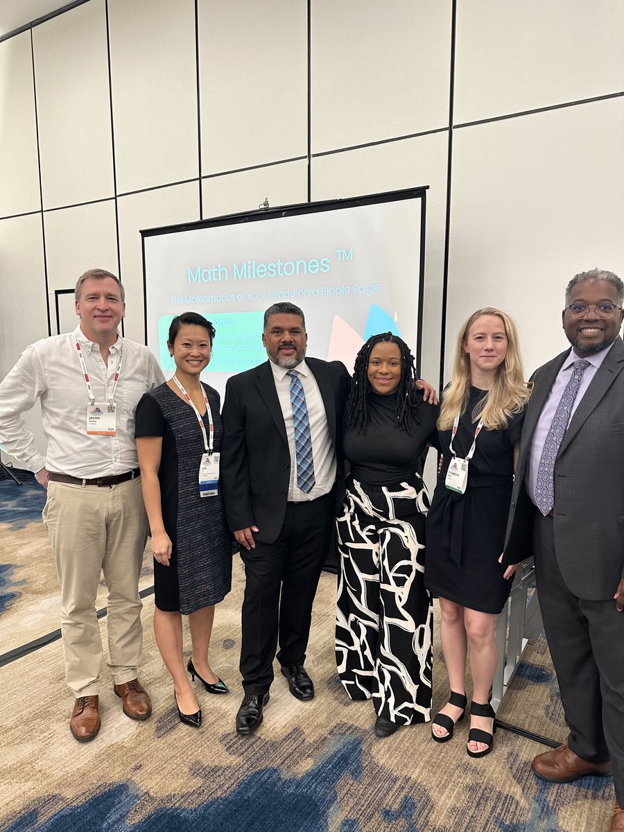 #NCSM23 Sharing with the SAP Team <a href="/learnwithSAP/">Student Achievement Partners</a> about Math Milestones. Glad to have cofounders join us for the session.