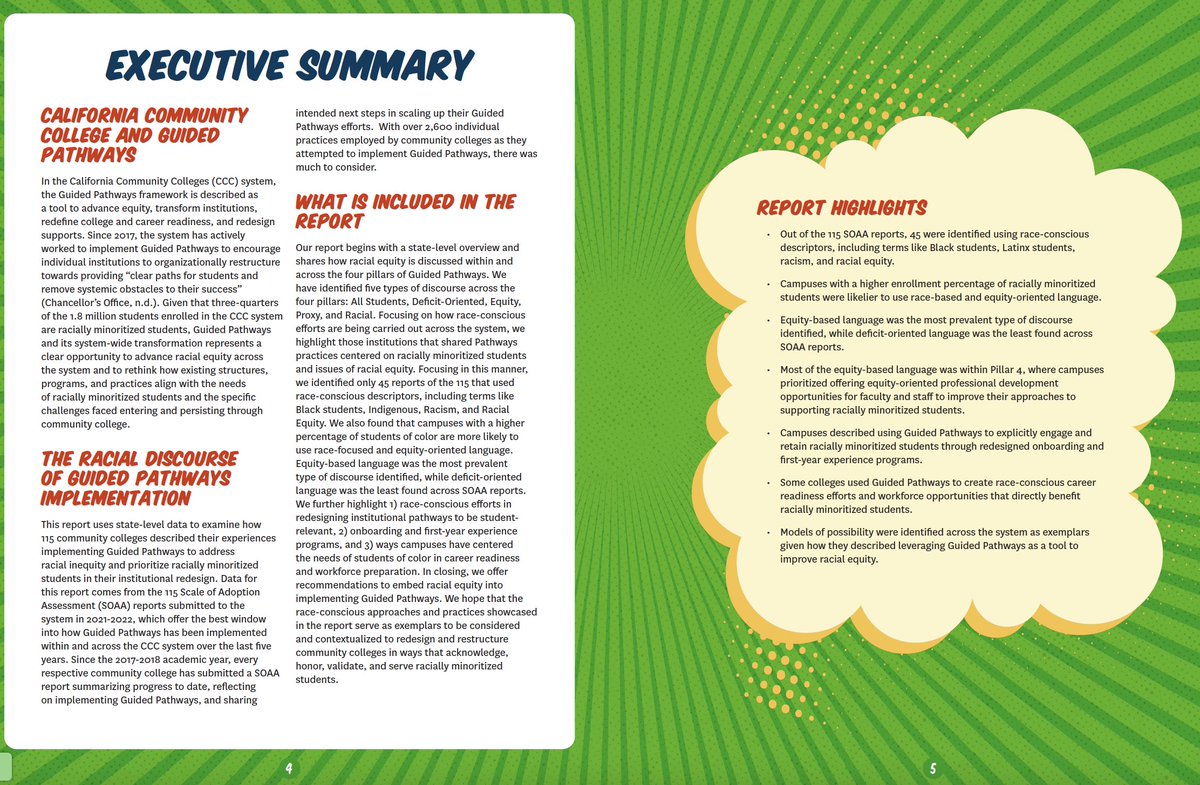 EriqFelix's tweet image. Our #CCHALES report with @USCRaceEquity is officially out. It highlights our research examining the racial discourse of #GuidedPathways across 115 @CalCommColleges &amp;amp; ways institutions implement the reform as a tool for racial equity. #Comm_College
racialequityforccc.com/reports