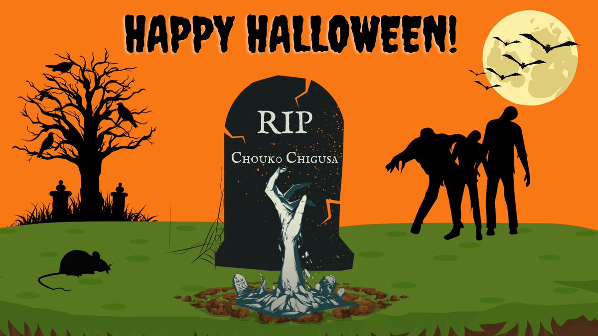 Chouko woke up from her eternal sleep just in time for some trick or treating! Wait, that's still a thing in the post-apocalypse, right? RIGHT? 😱

We hope everyone has a frightfully fun Halloween! 🎃