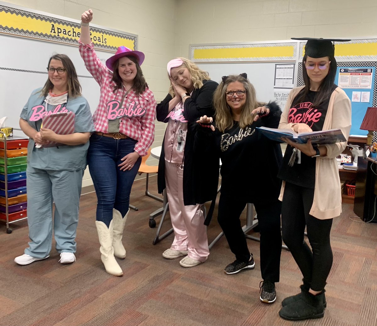 Representing Doctor, Cowgirl, Sleepover, Wild, and College Barbie! <a href="/ApacheIS512/">ApacheIS SMSD</a> <a href="/theSMSD/">SM School District</a> <a href="/maggiesal512/">Maggie Doyle</a> <a href="/MrsPowers_SMSD/">Sarah Powers</a> <a href="/AngieMitrisin/">Angie Mitrisin</a> <a href="/mrsmcbeeinkc/">MrsMcBeeInKC</a>