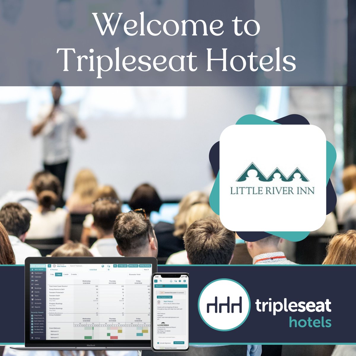 Welcome to Tripleseat Hotels, Little River Inn! Looking to streamline how you manage #groupsales and #events at your #hotel? Tripleseat Hotels could be what you are missing. Learn more at the link below. bit.ly/49hXcWP #hotelier #hotelsales #groupsales