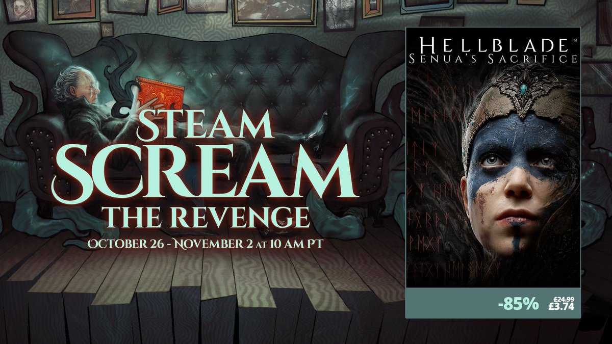 Happy Halloween! Find out where Senua's journey began with 85% off Hellblade: Senua's Sacrifice in Steam Scream: The Revenge! 🛒 bit.ly/2NQmpO8