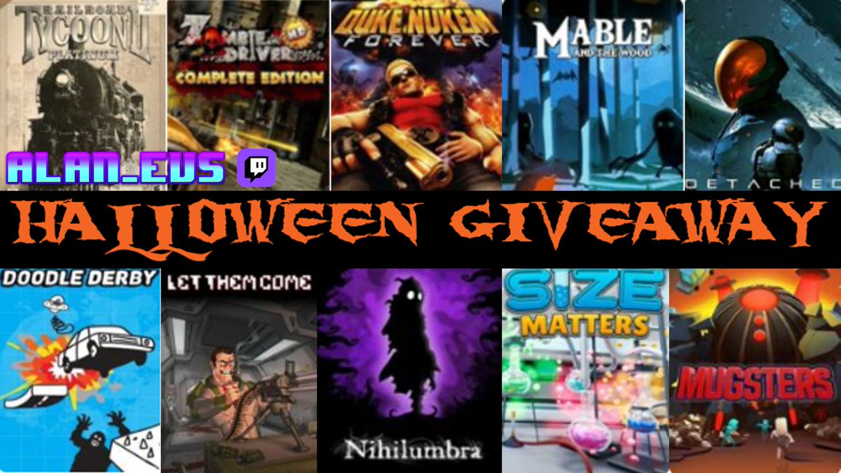 ASE_Streaming's tweet photo. Don't forget to follow on https://t.co/ErLx9gr9tD for the free steam game giveaway tonight. 10 games to give away to old and new followers #giveaway #freegames #twitchstream #halloween #phasmophobia #twitch #steam #epic https://t.co/OkiLSNC31h