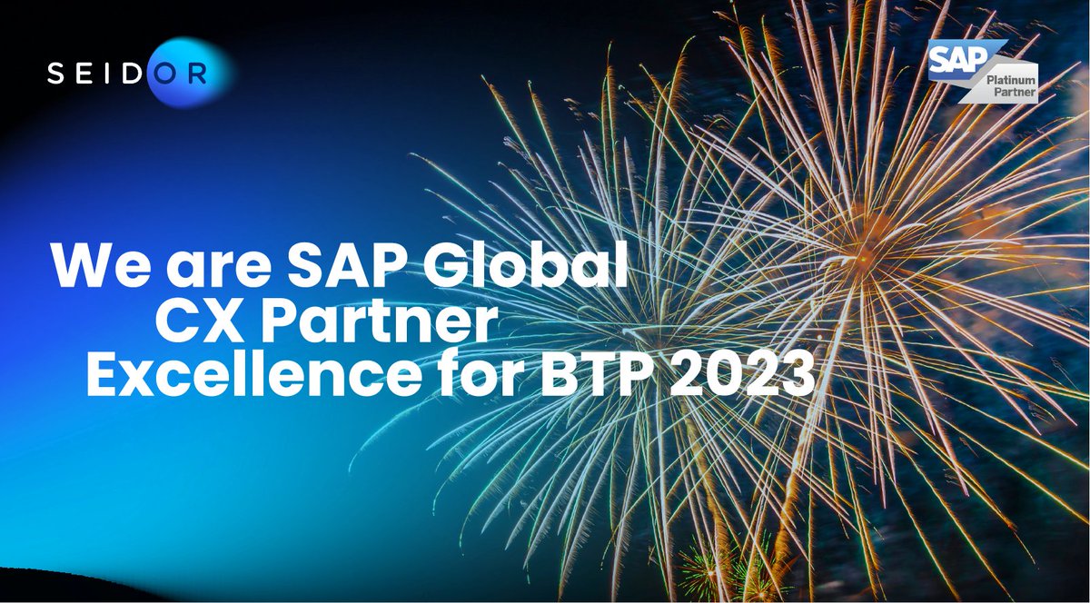SeidorUSA's tweet photo. #Awards 

SAP awards us as the best partner of the year in #CX solutions for #BTP.

Read the full release 🔽 

https://t.co/5sobjduaNW

#CX #SAP #BTP #HumanizingTechnology https://t.co/kJgDtD82sl