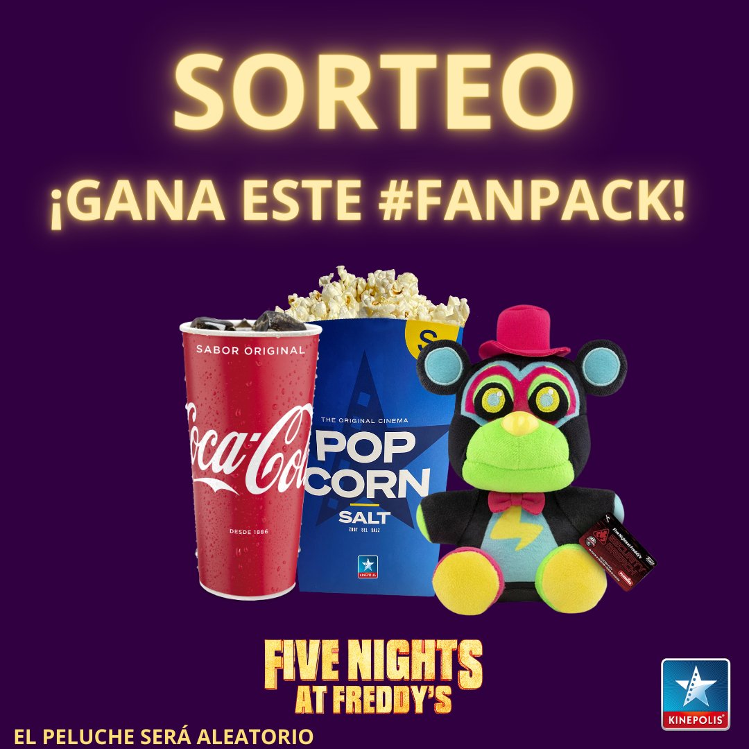 Cines_Kinepolis's tweet photo. Kinéfilo, ¿quieres conseguir un #FanPack de #FiveNightsAtFreedys? ¡Sorteamos 2 en nuestra cuenta de Instagram!
Participa: https://t.co/mCdWtQXEC1 https://t.co/lgOaqSLiMu