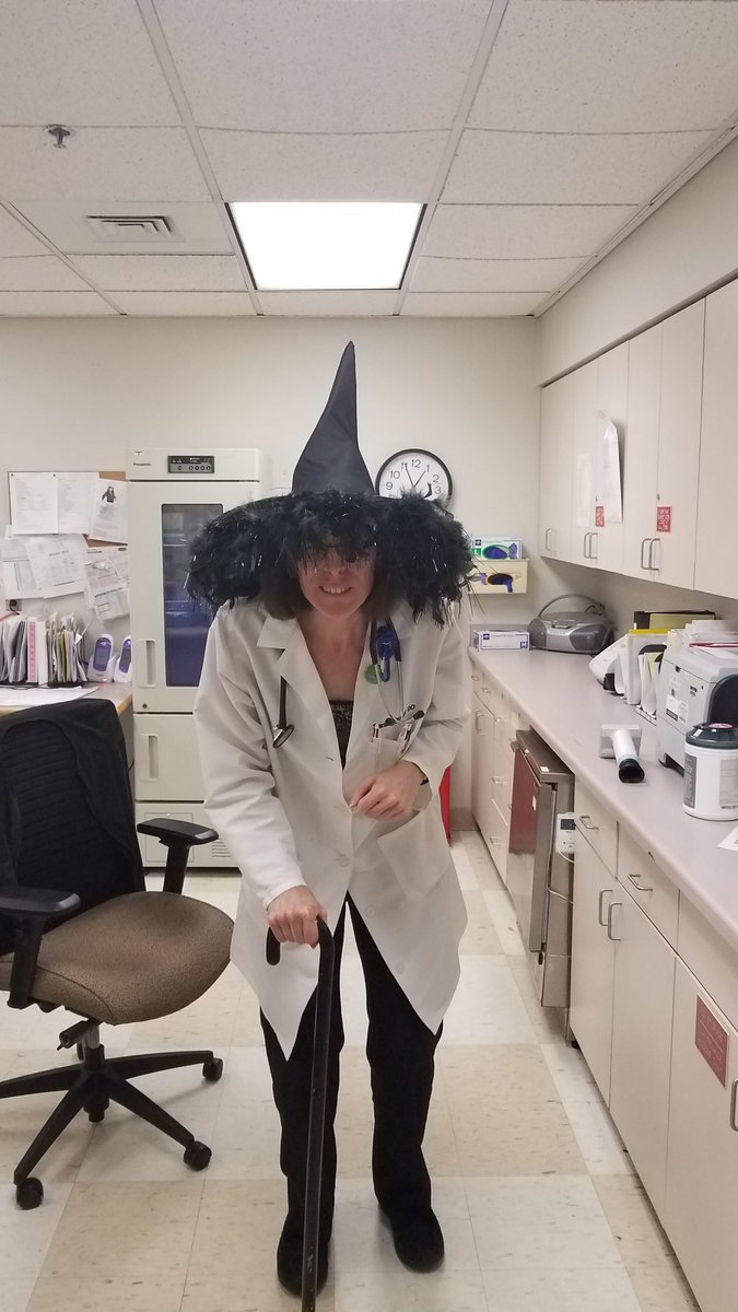 Our witch doctor program director <a href="/PerloffSarah/">Abx Queen</a> is in the house!  Happy Halloween!  #Halloween #IDMedEd #MedEd