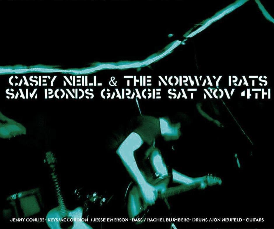 This Saturday night 11/4 in Eugene OR at <a href="/SamBondsGarage/">Sam Bonds Garage</a> What noisy rats are we...