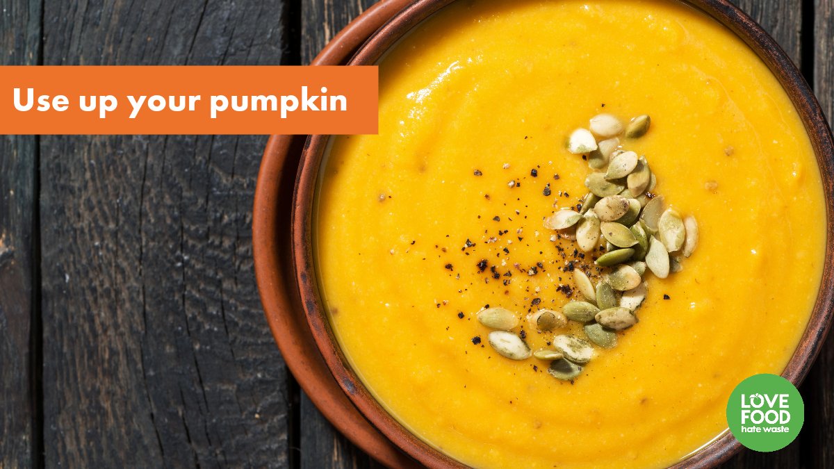 Wasting food is a trick we don't want to play on the planet at #Halloween, so let's use up every edible bit of our pumpkins this year! 🎃 

Try making these delicious recipes: bit.ly/LFHWArticle_Pu…

How else do you like to use up your pumpkin? 

#LoveFoodHateWaste