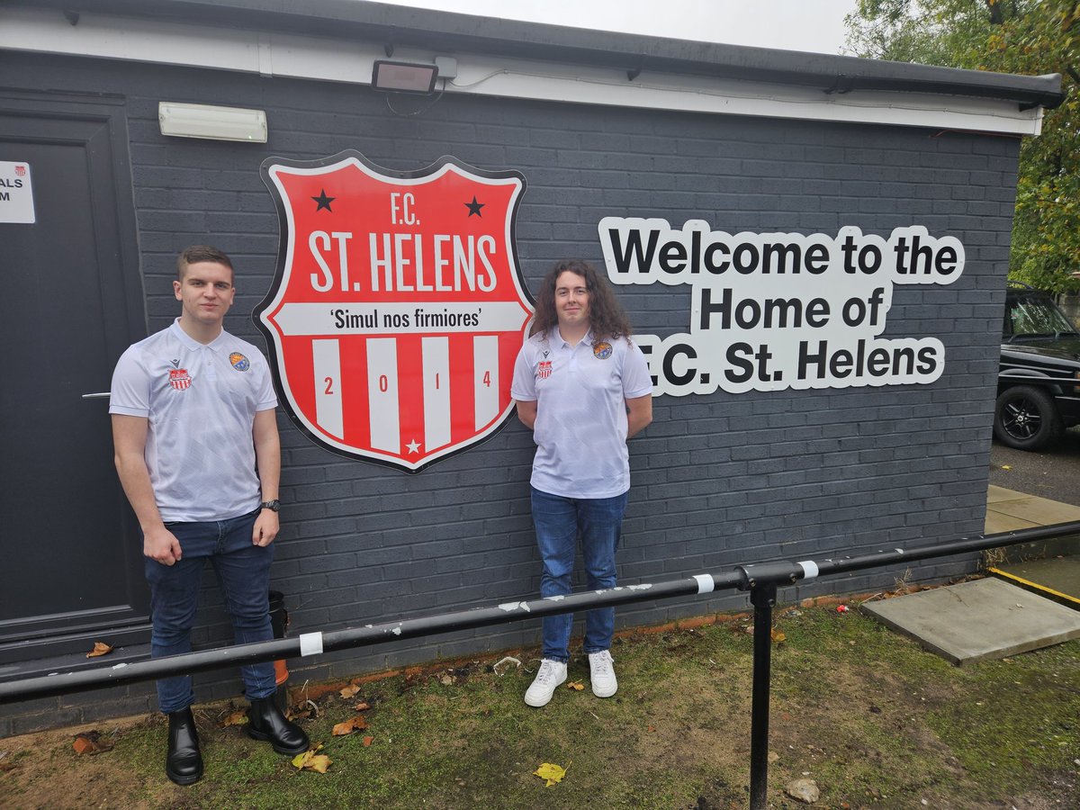 fcsthelens's tweet photo. Absolutely delighted to announce @dermo_02 &amp; @lg_03_ as our new FC Media Team. Yr 3 Sports Journalism Students &amp; so gives a perfect setting to kick start any career with @dermo_02 already helped Ashton Town &amp; more recently Pilkington.

Welcome to FC lads 🙌🙌 🔴⚪️

#UpTheStripes https://t.co/LG40JlkrP5