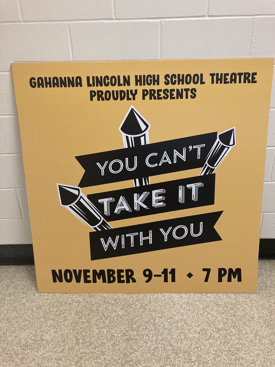 Best part of <a href="/GahannaJeffersn/">Gahanna-Jefferson</a> <a href="/GLHSLions/">Gahanna Lincoln HS</a> is the collaboration between the departments. This poster for the fall play is the genius of the collaboration between SWAG and <a href="/lincolnfablab/">𝕃𝕚𝕟𝕔𝕠𝕝𝕟 𝔽𝕒𝕓𝕃𝕒𝕓⚙️</a> <a href="/kunseltech/">Mike Kunselman</a>. Thank you for making our show advertisements look so great! 💛💙
