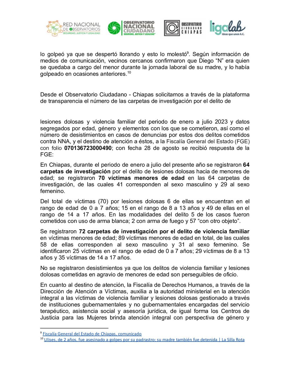 #OCCh | Las agresiones previas contra mujeres, usualmente tipificadas como lesiones dolosas, son escalones hacia el #Feminicidio.
Conoce la conexión entre estos dos delitos en nuestro artículo "Lesiones Dolosas: la ambigüedad del otro elemento" aquí 👉 bit.ly/lesionesdolosa…