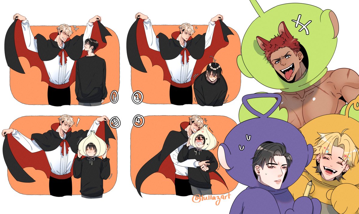 lullazcomic's tweet photo. Happy Halloween from my bois 🎃
Hope you like their outfit this year 🫣 https://t.co/7NwbypaQ9l