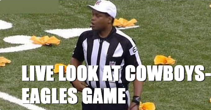 🤣🤣🤣A photo of the kickoff on Sunday night, Cowboys vs Eagles: https://t.co/TFGk4nlVYH