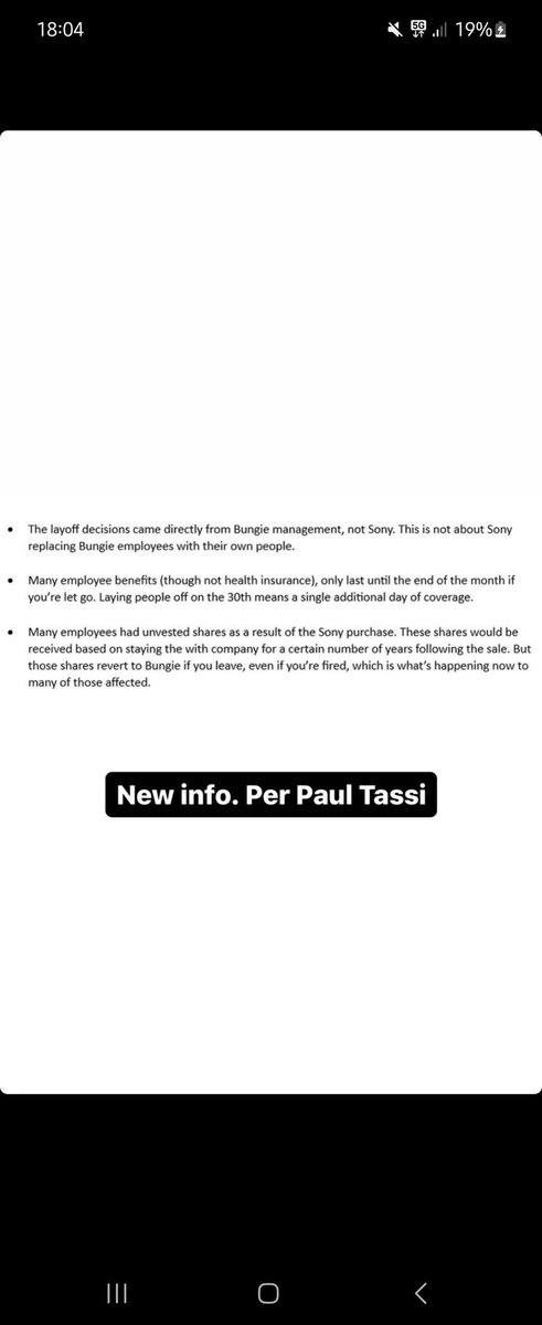 #Destiny2 #Layoff #Bungie #Sony #PlayStation #TheFinalShape #TFS #community