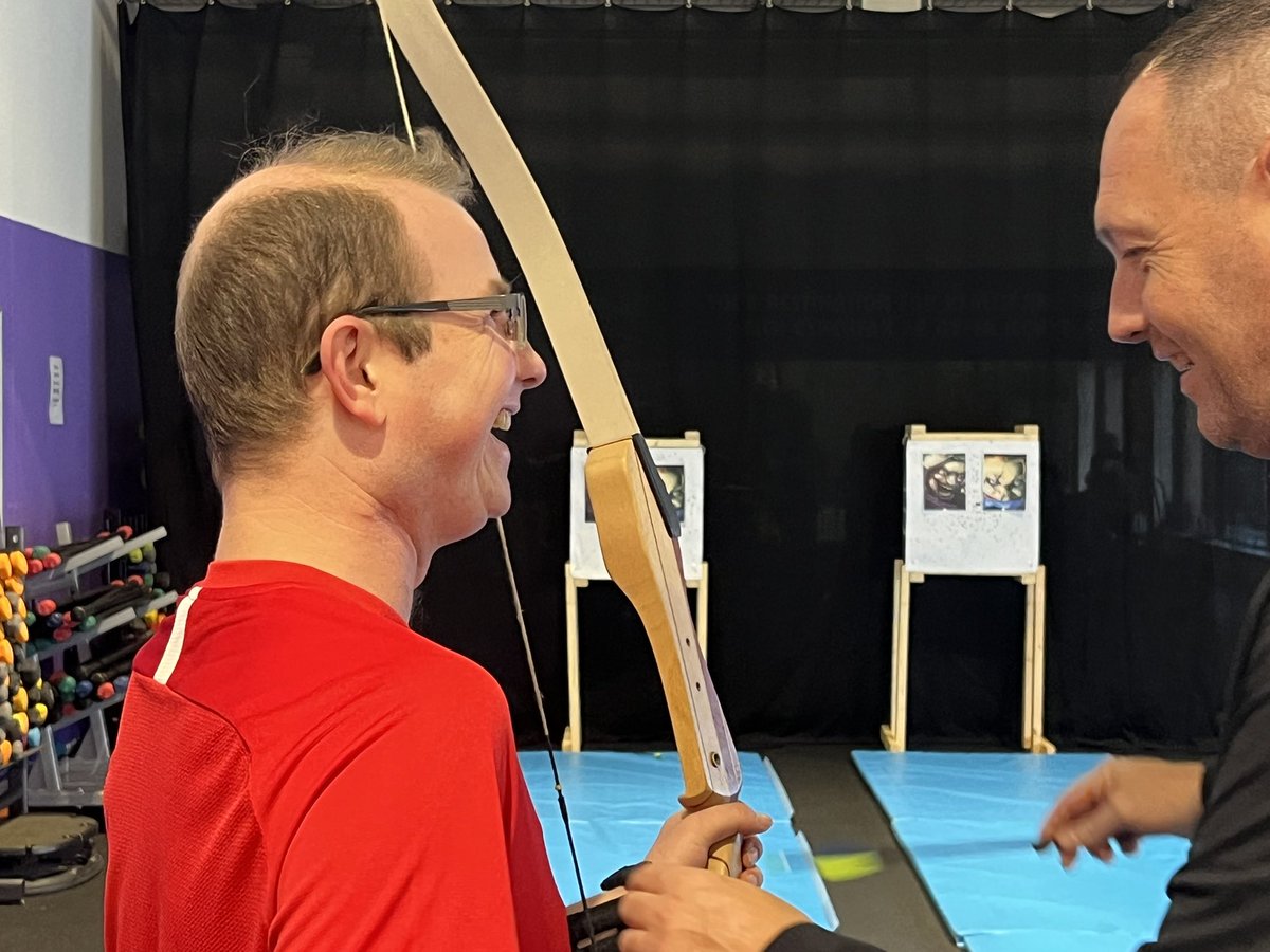 MultisportW's tweet photo. Some amazing archery going on this morning. #sportforall#inclusivity#fun👏👏👏 https://t.co/sRDbPChsdb