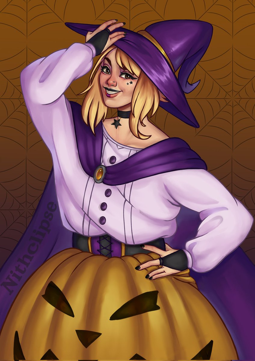 Nithclipse's tweet image. Happy Halloween 🎃
My yearly redraw ~

#art #Halloween #ArtistOnTwitter #artist #witch