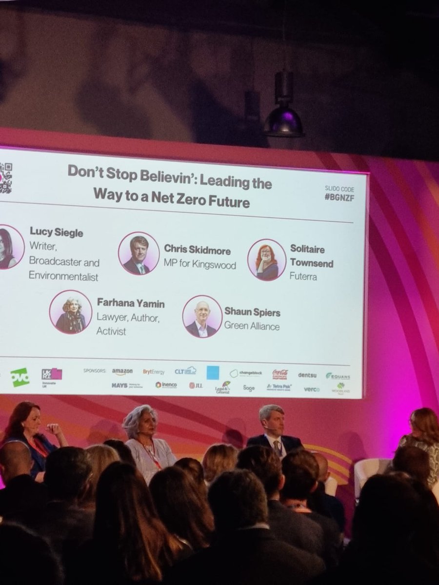 CSkidmoreUK's tweet photo. Great to speak at #BGNetZeroFestival @BusinessGreen today on panel incl @farhanaclimate @ShaunSpiers1 discussing net zero and the opportunity it presents the UK if we committed to a clear and consistent future #NetZeroReview #MissionZero https://t.co/dmIqZvHMBN