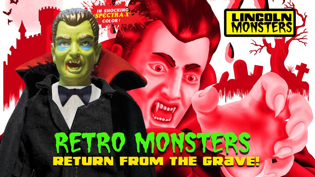 Big Halloween Announcement, a new toy brand, has risen from the grave with a fun twist. The age of Lincoln Monsters has begun, making dimestore retro monsters based on movies you've never seen! #retromonster #halloween #knockoffs : plaidstallions.com/reboot/lincoln…