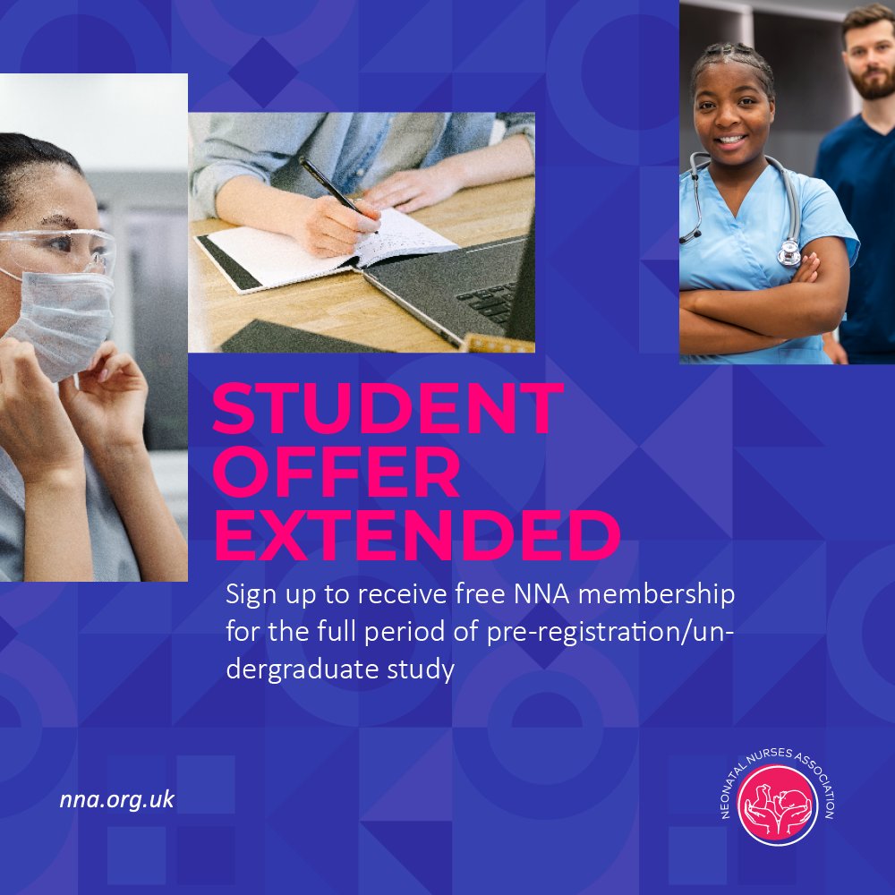 We’ve extended our free student membership offer! Students can now sign up for free NNA membership for the full period of undergraduate/pre-registration study. Click on the link below and join us today nna.org.uk/registration/ #neonatalnurses #beaneonatalnurse #studentnurse