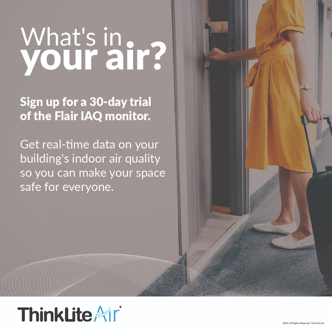 𝗪𝗵𝗮𝘁'𝘀 𝗶𝗻 𝘆𝗼𝘂𝗿 𝗮𝗶𝗿?
Receive a Flair Indoor Air Quality Monitor and discover what's in your air during a 30-day trial.

thinklite.com/flair-30-day-d…

#FlairIAQ
#AirQualityMonitor
#IndoorAirQuality
#CleanAir
#IAQMonitor