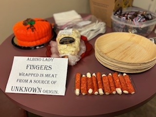 Gilesengr's tweet photo. Happy Halloween! Our friendly goblins have come to work today with some delicious treats to share - it's gonna be a spook-tacular day! 
 #HappyHalloween https://t.co/WepUyl1SYN