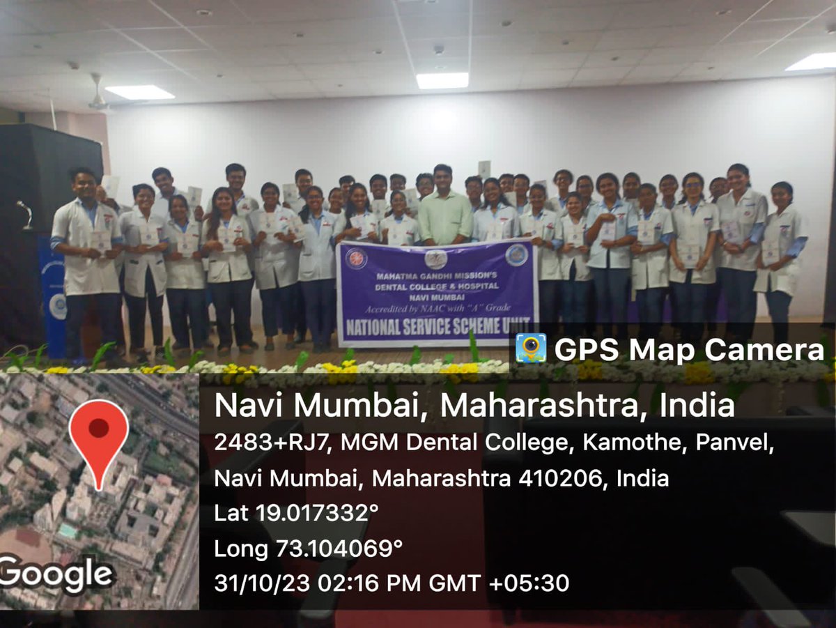 nssmgmdch's tweet photo. 31/10/2023 marked as "RASHTRIYA EKTA DIWAS ".
MGM Dental college Hospital, Kamothe, Navi Mumbai conducted the "RASHTRIYA EKTA DIWAS
PLEDGE"among the members of Unit &amp; NSS volunteers.

#NSS #RashtriyaEktaDivas2023 
#notmebutyou #muhs #MedTwitter https://t.co/ODxKhoDEkn