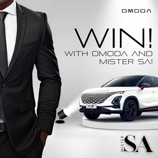 WIN double VIP tickets to #MRSA2023 with OMODA South Africa
As the Official Vehicle Partner of Mr. South Africa, Omoda SA is offering five OMODA fans the chance to win double tickets.

Comp ends on November 6. T&C apply. 
#MrSA #MrSouthAfrica #OMODA #OMODASouthAfrica #OMODAC5