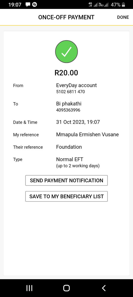 Ermishen2's tweet photo. @biphakathi I don't have much but I was touched by the way others are giving so I decided to help.....this month has been hard for all ..maybe oneday we will meet .. https://t.co/C2I4lfPGfy