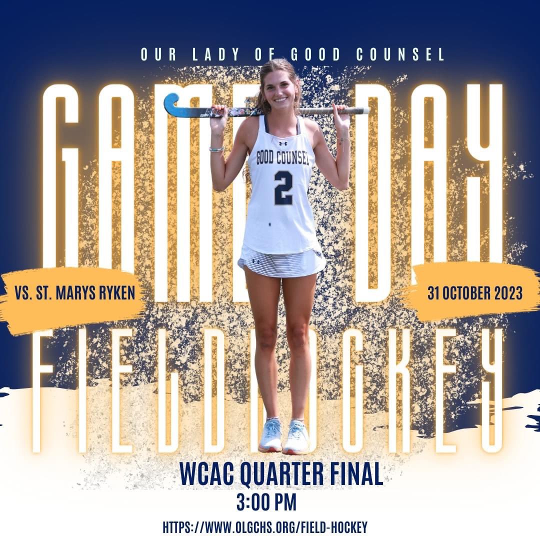 GoodCounselFH's tweet photo. Come 𝘰𝘶𝘵 &amp; support us 𝕋𝕆𝔻𝔸𝕐 as we take on the Knight’s at 𝐇𝐎𝐌𝐄!   

🩷: WCAC Quarter Final 
🆚: St. Mary's Ryken
📆: Tuesday, October 31st 
⏰: 3:00 pm
📍: Kline Stadium  
📺: https://t.co/a8ZTGA5Jin

𝕃𝔼𝕋'𝕊 𝐆𝐎 𝐅𝐀𝐋𝐂𝐎𝐍𝐒!!💙💛🤍

#AllOut💨 #GCStrong 🦆 https://t.co/P0qoJ4M44l