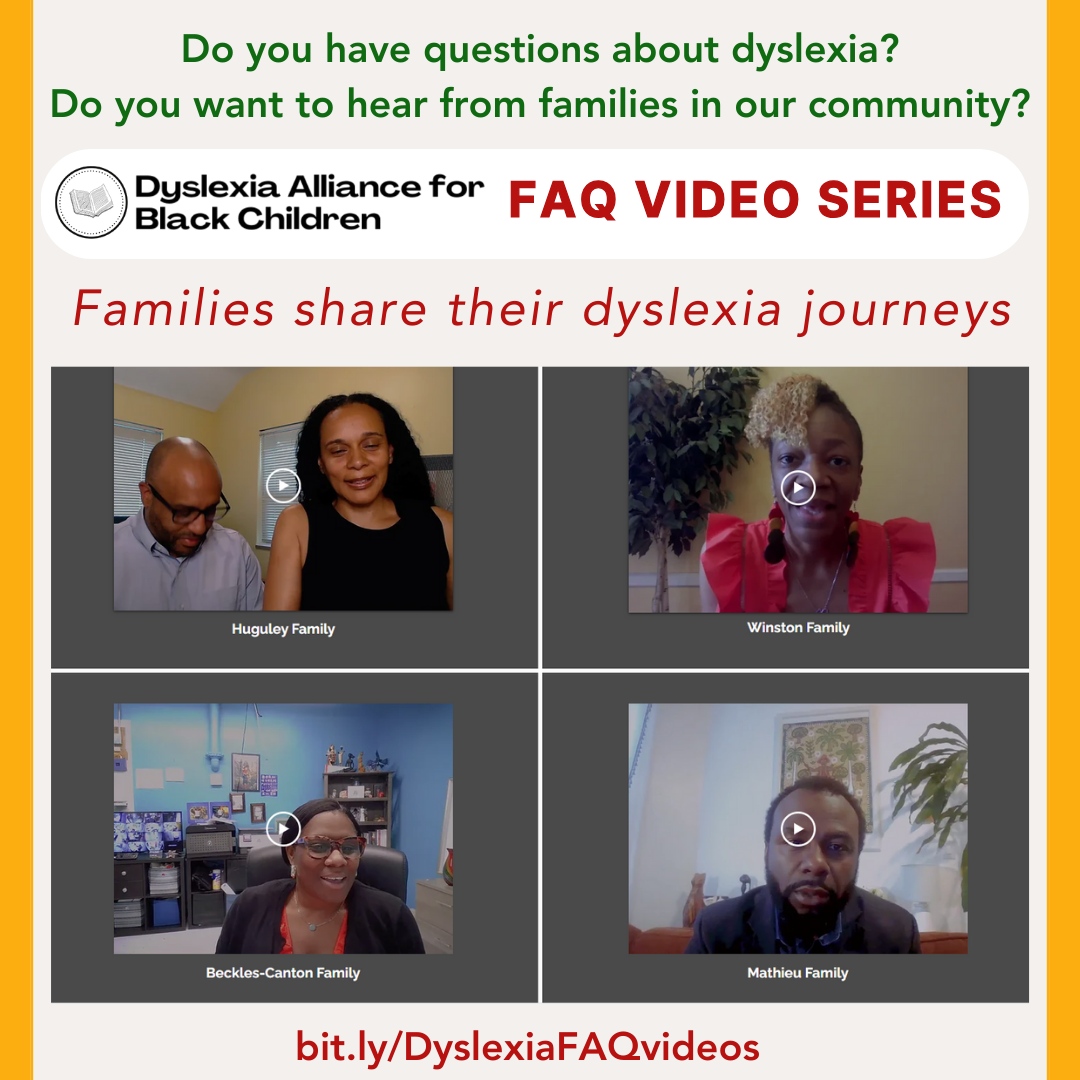 📣Introducing the DABC FAQ Video Series to celebrate #DyslexiaAwarenessMonth 🧒🏿Learn how families navigated their literacy journeys and get answers to common dyslexia questions! Connect with others and never feel isolated on your literacy journey.🤝l8r.it/GhvE