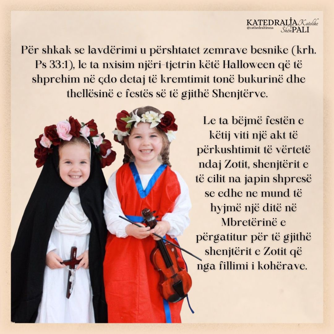 CathedralTirana's tweet photo. IT: La vigilia di tutti i santi

EN: All Hallows Eve https://t.co/p70oB9sUXe