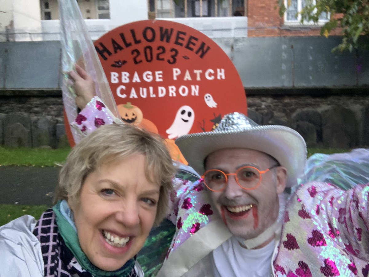 ivanabacik's tweet image. Getting #Halloween off to a great start tonight with the wonderful ⁦@eddiemcguinness⁩ at the #CabbagePatch cauldron event - lots of scary costumes about! ⁦@DubCityCouncil⁩