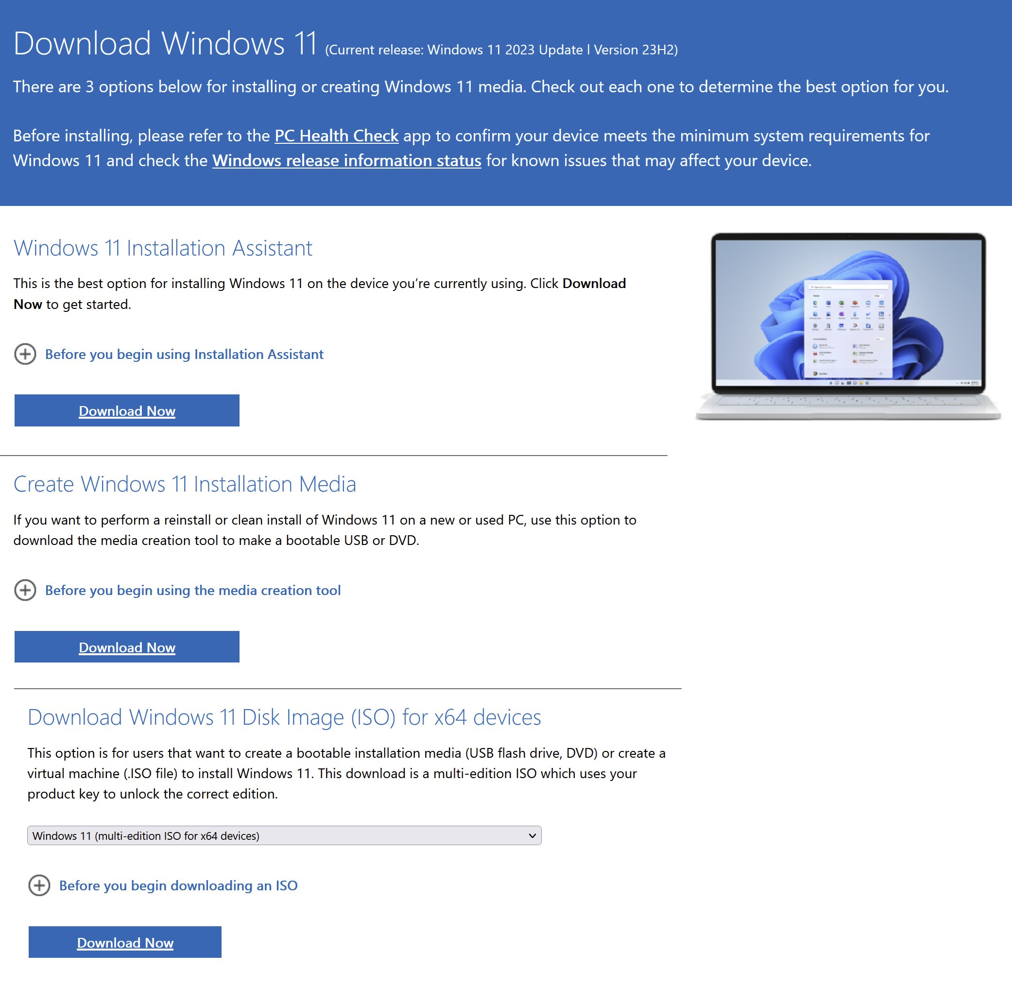 How to download a Windows 11 23H2 ISO from Microsoft