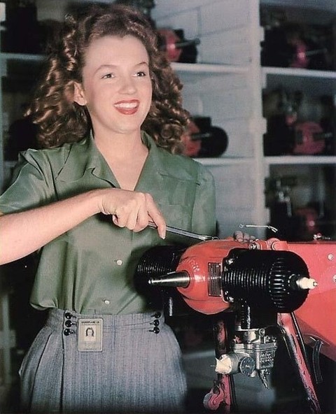 In 1944, 18-year-old Norma Jeane Baker was a recently-married factory worker aiding the war effort at an aviation facility. When an Air Force photographer happened to spot her on the job, he took her picture and helped put her on the path to pin-up modeling and then movie stardom