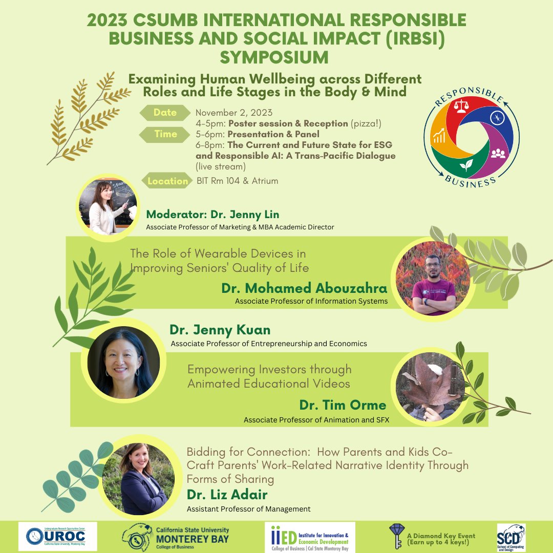College of Business at Cal State Monterey Bay (@cob_csumb) on Twitter photo Join us for the International Responsible Business & Social Impact Symposium: Thurs, Nov 1st, 4-8pm. Students, faculty, & community members welcome. Pizza, Research Posters, Panel Discussions. Details/Register at tinyurl.com/mr39x5se. <a href="/CSUMB/">Cal State Monterey Bay</a> <a href="/iiEDCSUMB/">iiED</a> <a href="/CSUMB_Alumni/">CSUMB Alumni</a> Join us for the International Responsible Business & Social Impact Symposium: Thurs, Nov 1st, 4-8pm. Students, faculty, & community members welcome. Pizza, Research Posters, Panel Discussions. Details/Register at tinyurl.com/mr39x5se. <a href="/CSUMB/">Cal State Monterey Bay</a> <a href="/iiEDCSUMB/">iiED</a> <a href="/CSUMB_Alumni/">CSUMB Alumni</a>