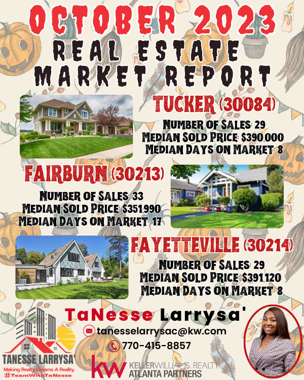 Don't let high prices haunt your dreams! Discover the enchanting opportunities in this month's market report.🏡🎃

#RealEstateReport #HomeSweetHaunt
#TeamWithTaNesse #realestate #realestateagent
#realtor #realestateinvesting #kellerwilliams