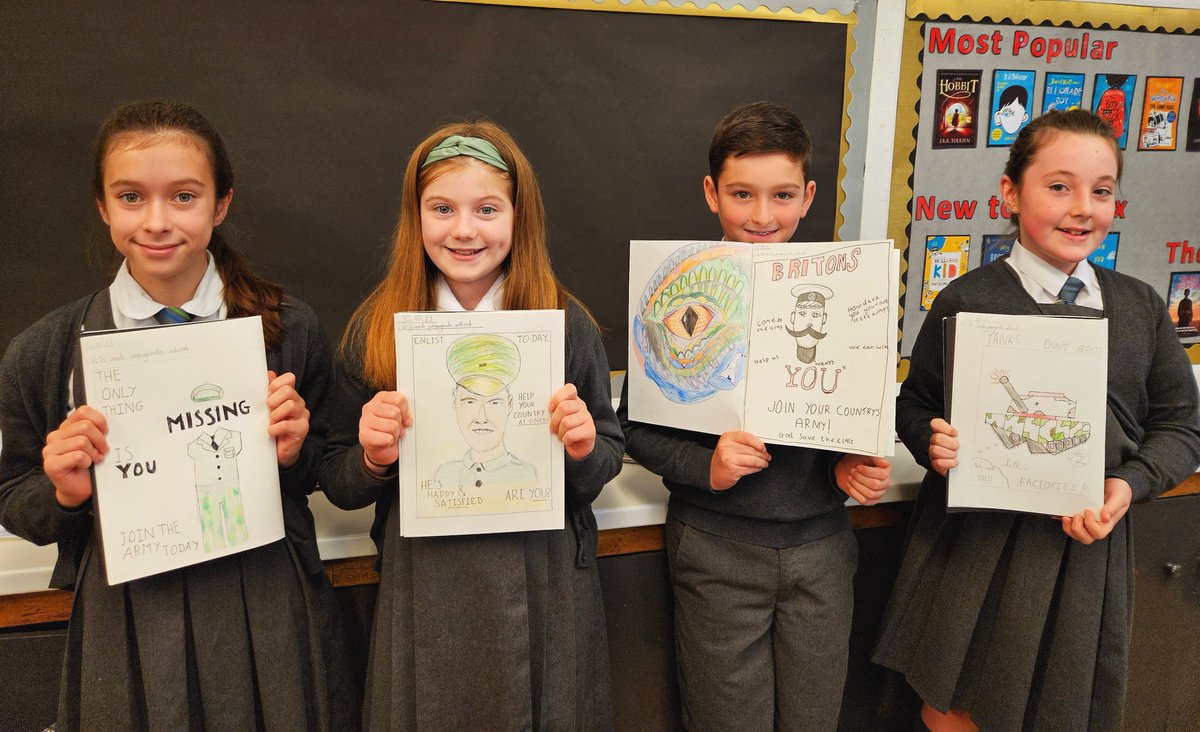 Year6TSP's tweet image. Our &apos;propaganda&apos; artwork is coming along well. Some very creative ideas! #TSPHistory #TSPArt 💛