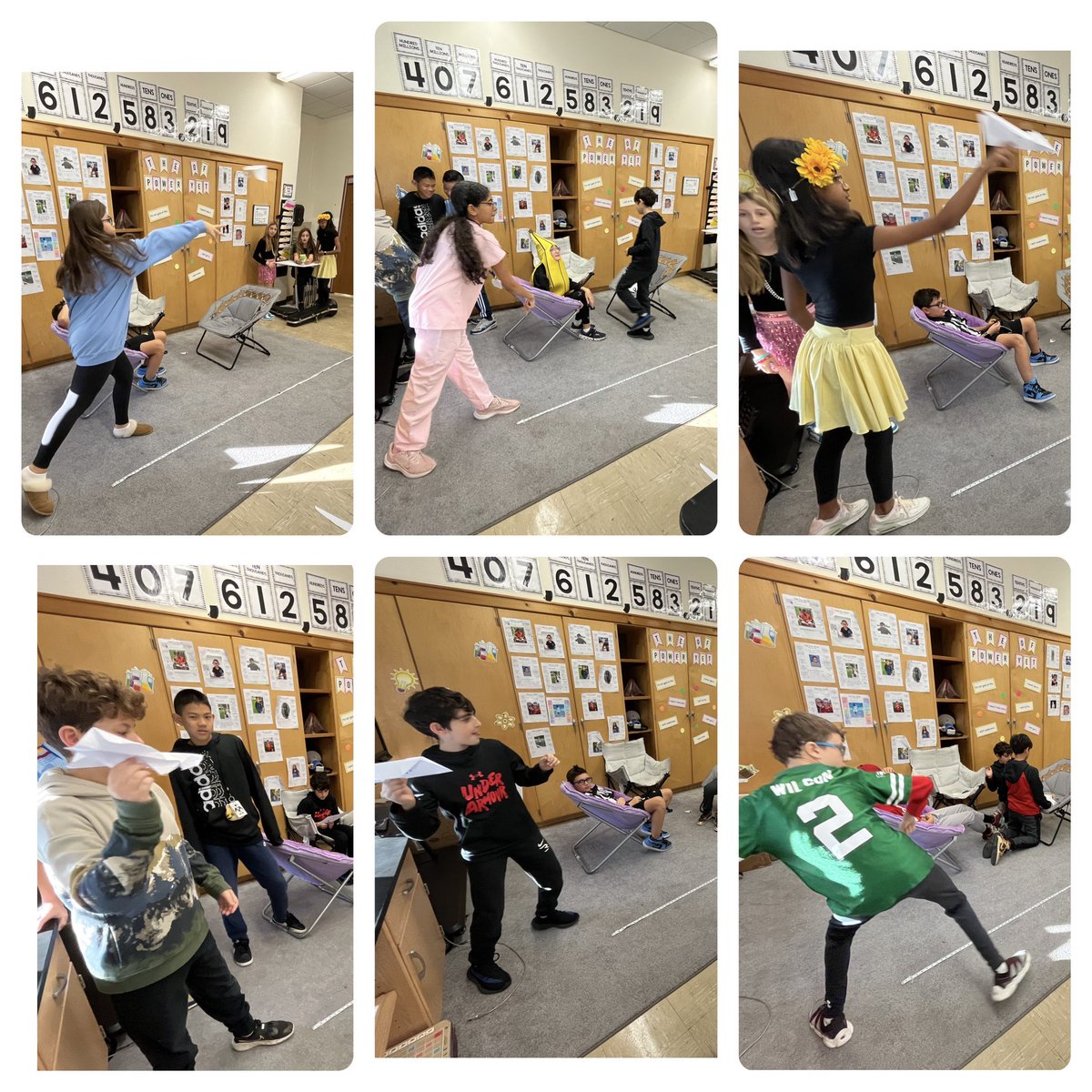 Ss made a web 🕸️of compliments before trying the “Flying Bat STEM Challenge!” 🦇 We had some creative designs and some bats flew a great distance! @MissCSloane @EWSDMath @MAPaceEWSD @WilletsRoadMS #ewlearns #HappyHalloween