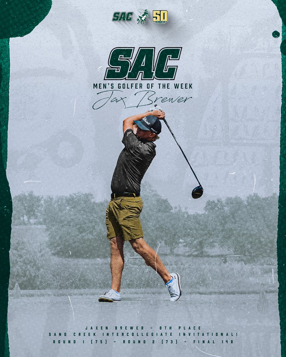DroverAthletics's tweet photo. After leading USAO to a runner-up finish at the Sand Creek Intercollegiate Invitational, Jaxen Brewer has been selected as the 𝗦𝗔𝗖 𝗠𝗲𝗻'𝘀 𝗚𝗼𝗹𝗳𝗲𝗿 𝗼𝗳 𝘁𝗵𝗲 𝗪𝗲𝗲𝗸!🏆

📰REAM MORE⏩ https://t.co/1T7JT6IN23

#DroverDUB x #DroverNation🐎 https://t.co/EDN5A5jbdu