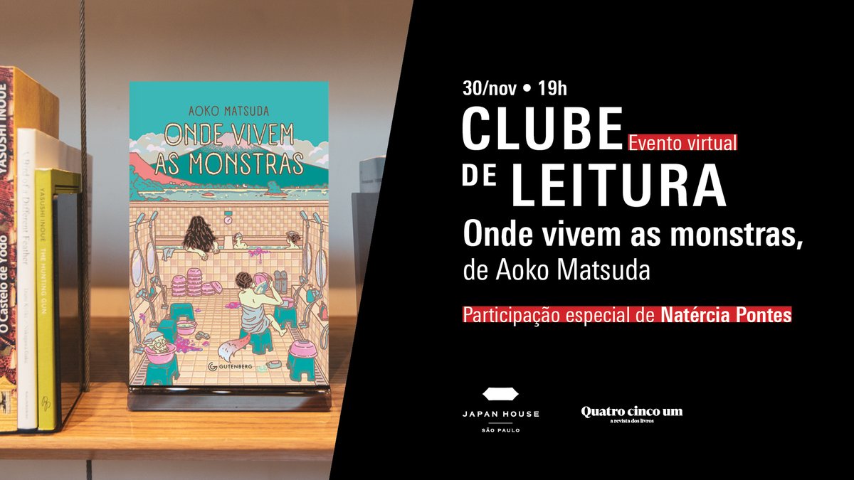 japanhousesp's tweet photo. 👻 Foi aqui que pediram histórias de fantasmas?

O Clube de Leitura JHSP + @quatrocincoum traz as personagens espirituosas da autora Aoko Matsuda para recontar tradicionais histórias de fantasmas japonesas sob uma perspectiva feminista.

Inscreva-se: https://t.co/fWUlfHe9MM https://t.co/nQRFzvV1Xh