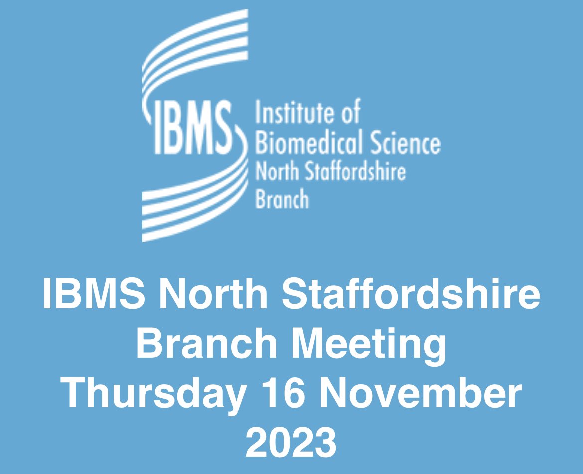 Our next <a href="/IBMSNorthStaffs/">IBMS North Staffordshire Branch</a> branch meeting is being held at 6.30pm on Thurs 16th Nov via Zoom. Trish Procter, Lecturer <a href="/KeeleUniversity/">Keele University 🐿️</a> will be giving a lecture on her research with heparin as a COVID-19 treatment. All welcome. Please DM for Zoom link &amp; share with your networks
