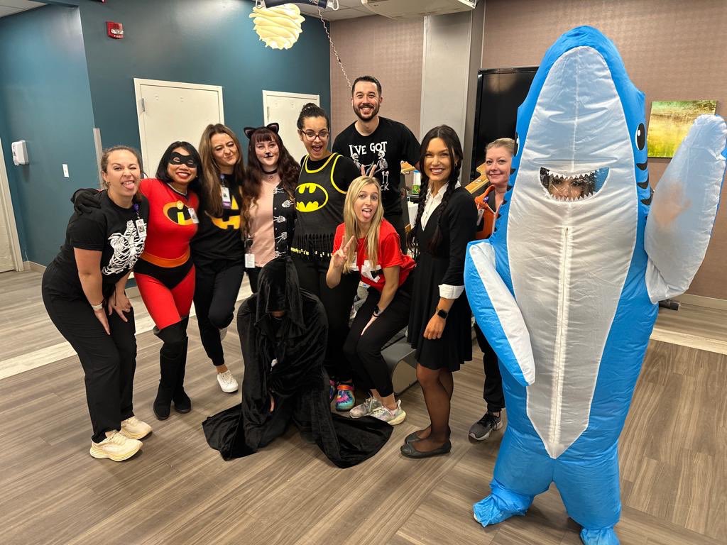 Happy Halloween from your medical Rehab team 🍬👻🎃🩻🩺🥼 #healthcareheroes #rehabilitation #speechpathologist