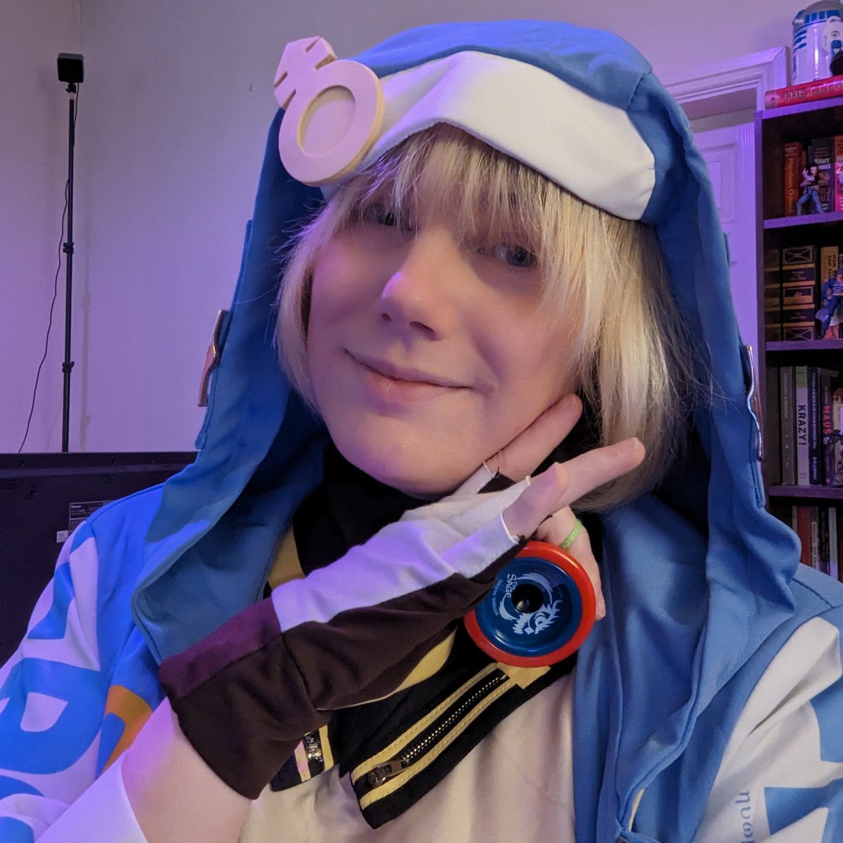 fujodemon's tweet image. &quot;Why do you always dress up as a girl for Halloween?&quot;

Halloween? I thought it was just Tuesday! 😁

Happy Halloween!! 🎃 👻

#GuiltyGearStrive #cosplay #Bridget #ギルティギア #コスプレ #ブリジット