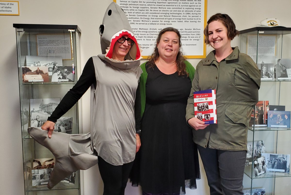 UI McClure Center (@uimcclure) on Twitter photo Happy Halloween <a href="/uidaho/">University of Idaho</a> <a href="/UIdahoBoise/">University of Idaho Boise</a> from the McClure Center's shark, witch and one-handed economist! Happy Halloween <a href="/uidaho/">University of Idaho</a> <a href="/UIdahoBoise/">University of Idaho Boise</a> from the McClure Center's shark, witch and one-handed economist!
