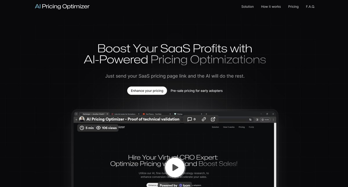 bryanpar_'s tweet image. The whole copywriting of ai-pricing.co changed, I niched down to SaaS founders, and I will try to promote it in the days to come into the SaaS communities of Twitter/Reddit