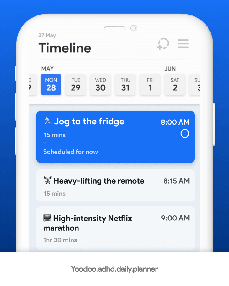 yoodooapp's tweet photo. From the couch to the fridge and back. 💪

Who’s this remind you of?

#ADHD #Procrastinator #ToDoTomorrow #FitnessFreak #TimeBlockTraining #GymGoalGetter https://t.co/k1mXLt71pa