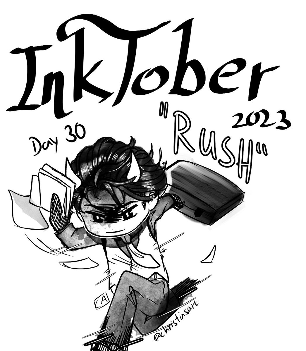 _Christinsart's tweet photo. I'm also in a rush to finish Inktober, got sick so I am a little behind! 

#inktober2023 #inktober2023day30 #Inktober #cute #Art #Artist https://t.co/KCRrj0jBEG